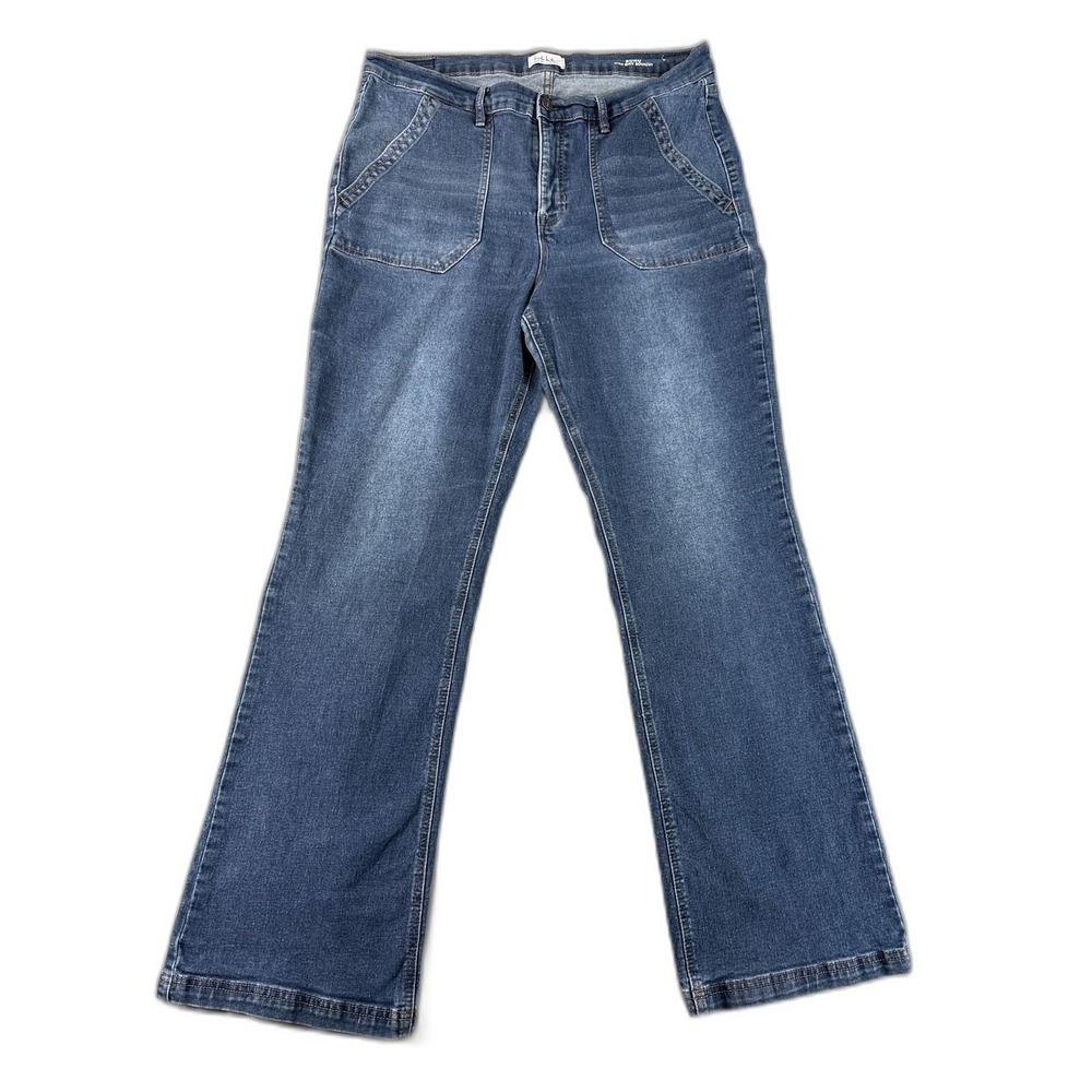 Nicole‎ Miller York SOHO High Rise Slim Ankle Jeans 14 Blue Stretch Denim
